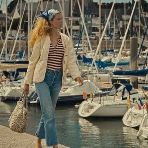 DÔEN Parker quilted jacket in nutmilk Sz small